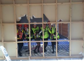 Amora staff fixing the new mezzanine boardroom